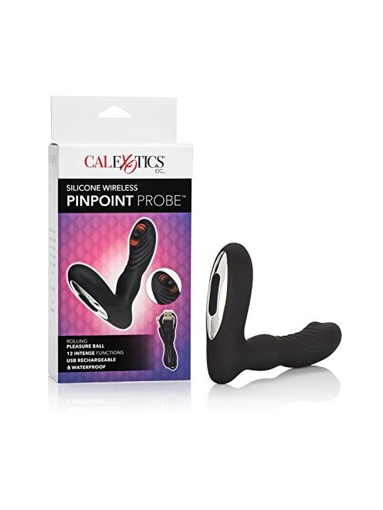 Vibratore anale rotante dildo anal plug ricaricabile nero in silicone