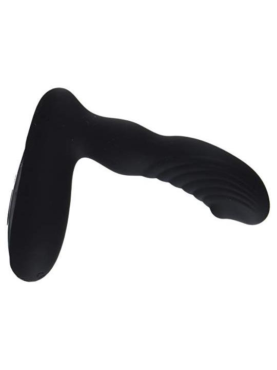 Vibratore anale rotante dildo anal plug ricaricabile nero in silicone