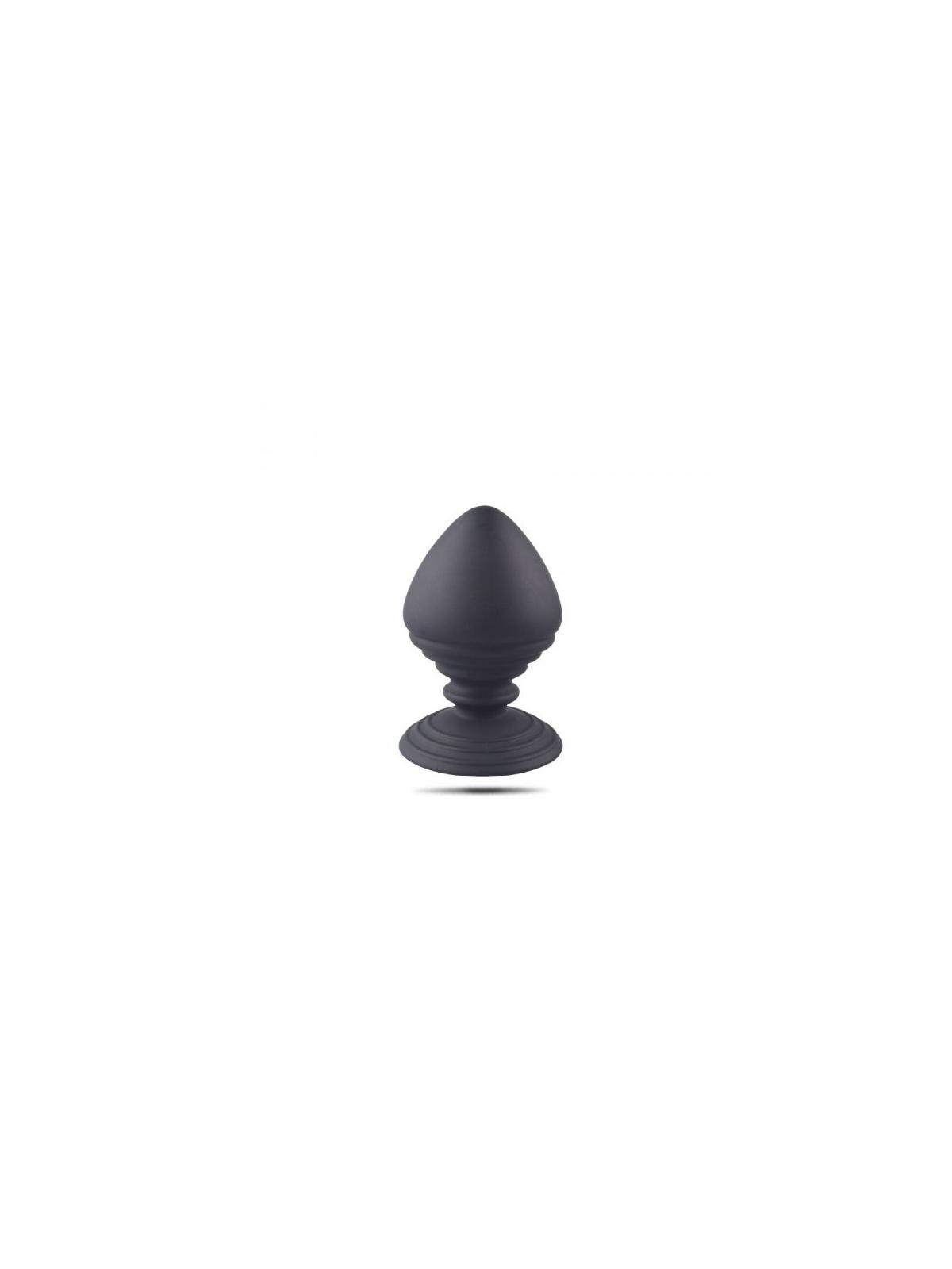 Plug anale fallo con ventosa in silicone nero butt dildo black pine realistico per donna e uomo