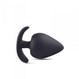 Plug anale butt dildo fallo in silicone nero the black small