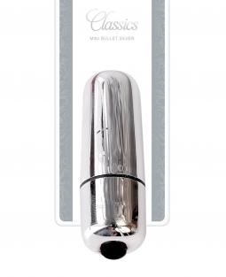 Mini vibratore vaginale per clitoride Bullet classic Silver