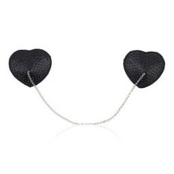 Heart chain nipples tassels copri capezzoli nero sexy fetish adesivi