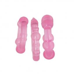 kit anello fallico 3pz contro eiaculazione precoce sex toys cockring rosa