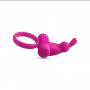 Anello fallico vibrante stimolatore clitoride rabbit in silicone sex toys uomo donna