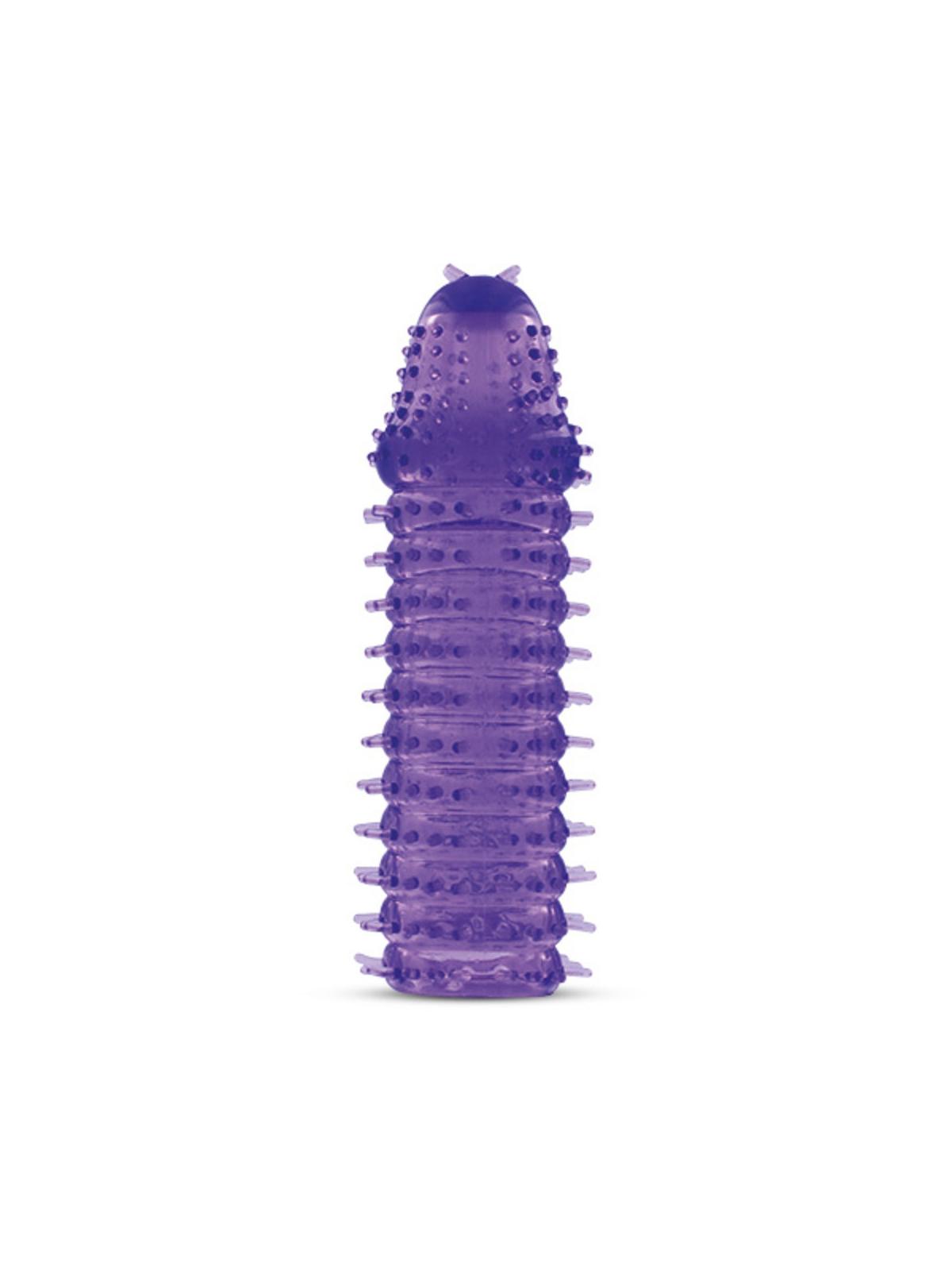 Guaina fallica indossabile per pene prolunga stretchy extension purple