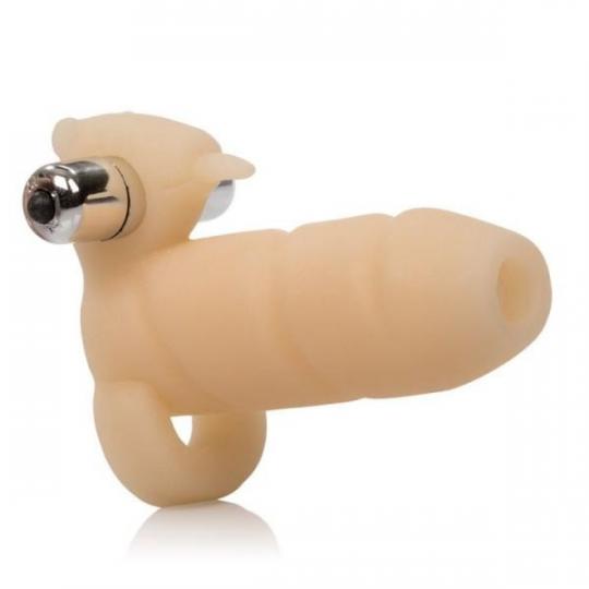 Guaina fallica indossabile anello fallico vibrante prolunga per il pene 4 Way Arouser Beaver