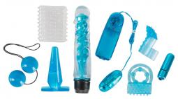 Kit sex toys per coppia stimolatore vaginale plug dildo vibratore realistico vaginale anale blu toy set