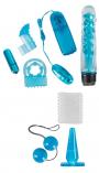 Kit sex toys per coppia stimolatore vaginale plug dildo vibratore realistico vaginale anale blu toy set