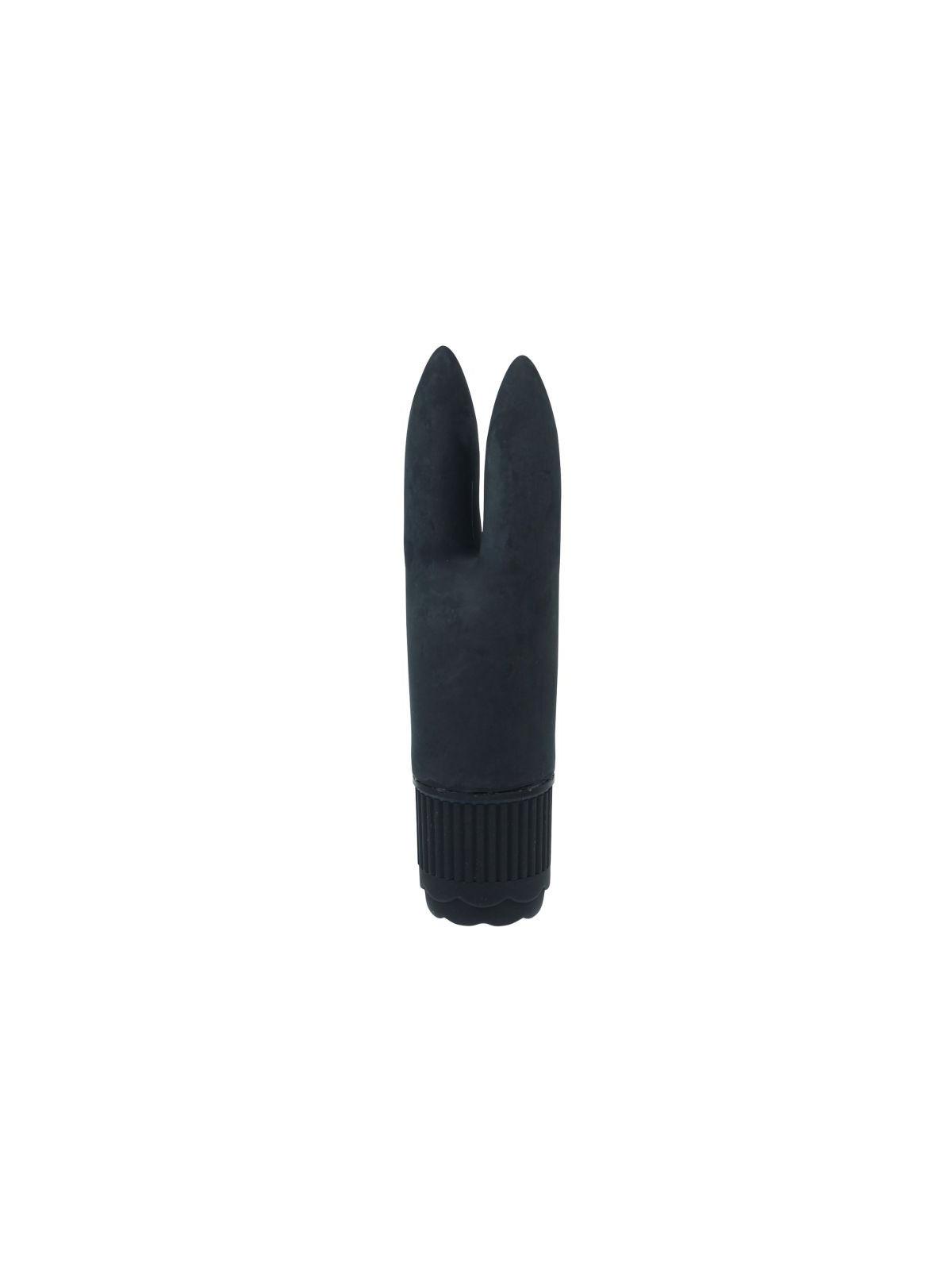 Vibratore vaginale doppio stimolatore clitoride nero in silicone sex toy donna nero