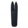 Vibratore vaginale doppio stimolatore clitoride nero in silicone sex toy donna nero