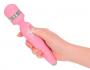 Stimolatore vaginale ricaricabile wand vibratore vaginale per clitoride in silicone rosa