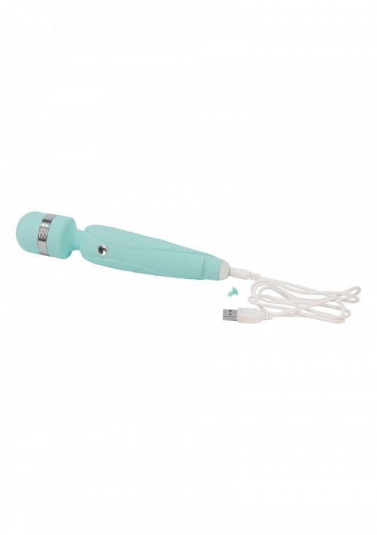 Stimolatore ricaricabile wand vibratore vaginale per clitoride in silicone blu