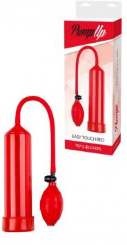 Pompa per allungare il pene sviluppatore pump up easy touch Rosso