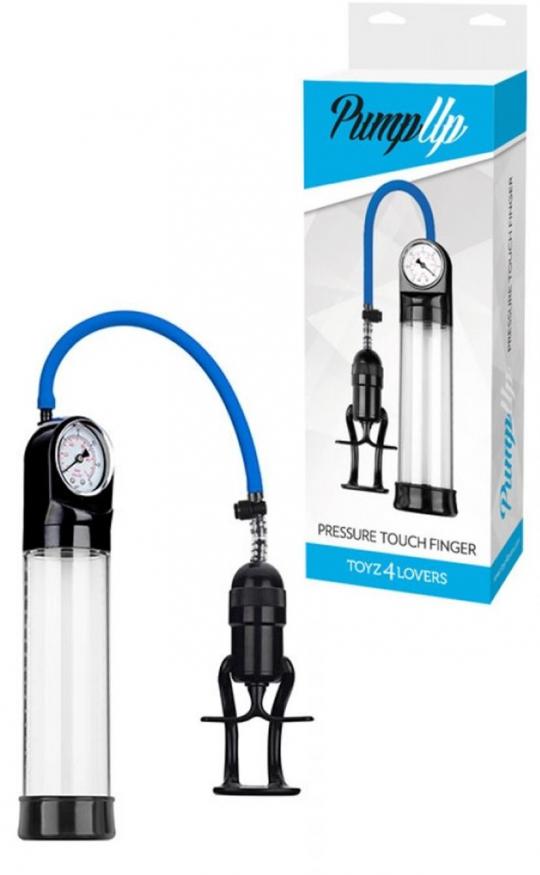 Pompa sviluppatore per pene a pompa pump up pressure touch finger con barometro