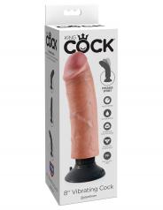 Vibratore Realistico King Cock 8 vibrating con ventosa clear