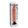 Vibratore Realistico King Cock 10 vibrating con ventosa clear