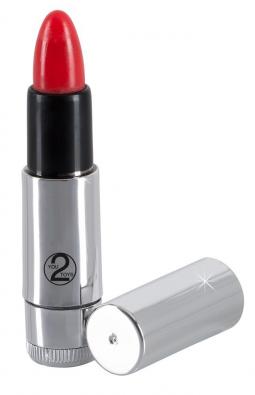 Vibratore rossetto stimolatore vaginale rosso kiss my lips