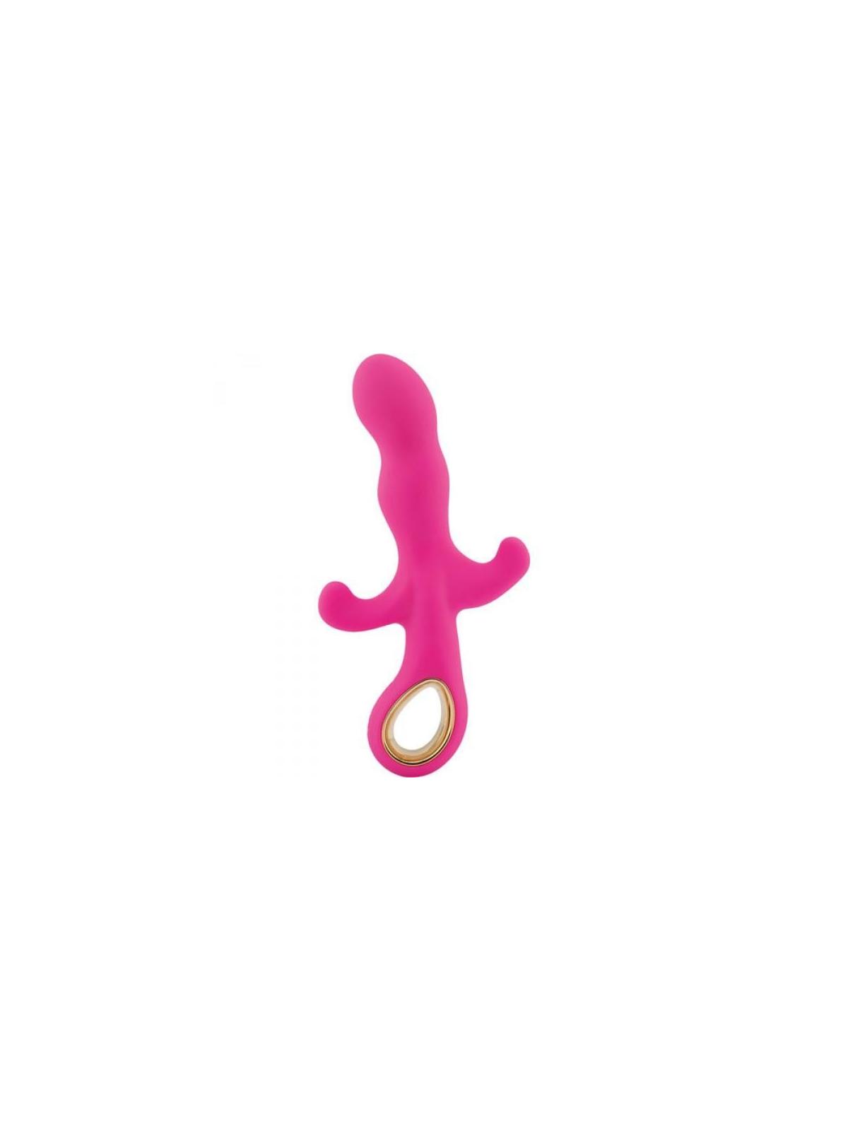 Vibratore con stimolatore clitoride fallo dildo vibrante vaginale in silicone rosa