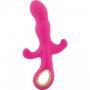 Vibratore con stimolatore clitoride fallo dildo vibrante vaginale in silicone rosa