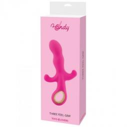 Vibratore con stimolatore clitoride fallo dildo vibrante vaginale in silicone rosa