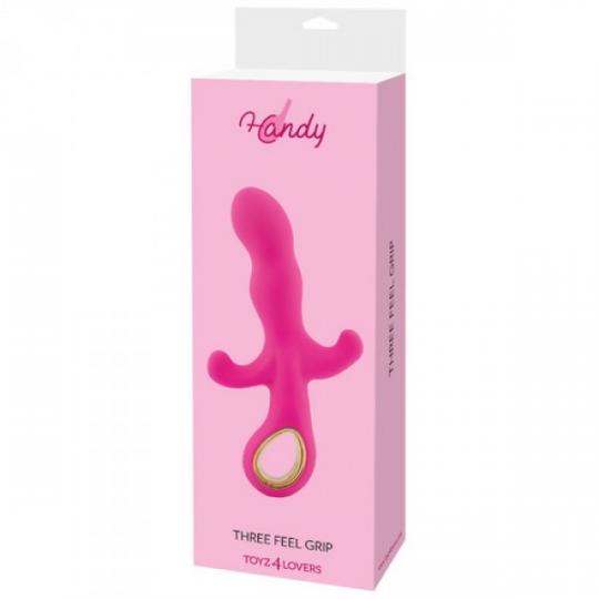 Vibratore con stimolatore clitoride fallo dildo vibrante vaginale in silicone rosa