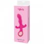 Vibratore con stimolatore clitoride fallo dildo vibrante vaginale in silicone rosa