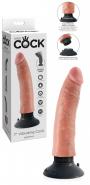 Vibratore Realistico King Cock 6 vibrating con ventosa brown