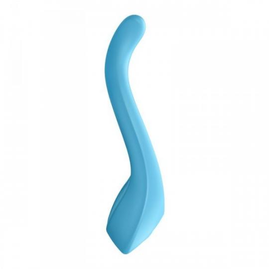 vibratore vaginale in silicone per coppia stimolatore doppio clitoride satisfyer partner blu