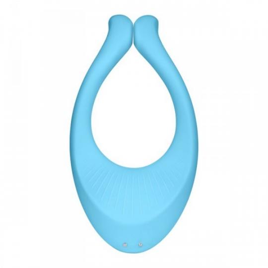 vibratore vaginale in silicone per coppia stimolatore doppio clitoride satisfyer partner blu