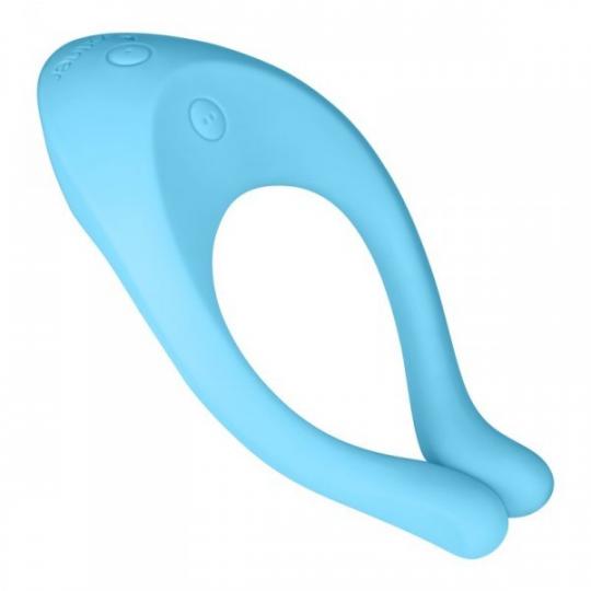 vibratore vaginale in silicone per coppia stimolatore doppio clitoride satisfyer partner blu