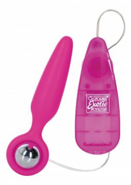 Vibratore Plug anale fallo con vibrazione butt Booty Call Booty Glider Rosa