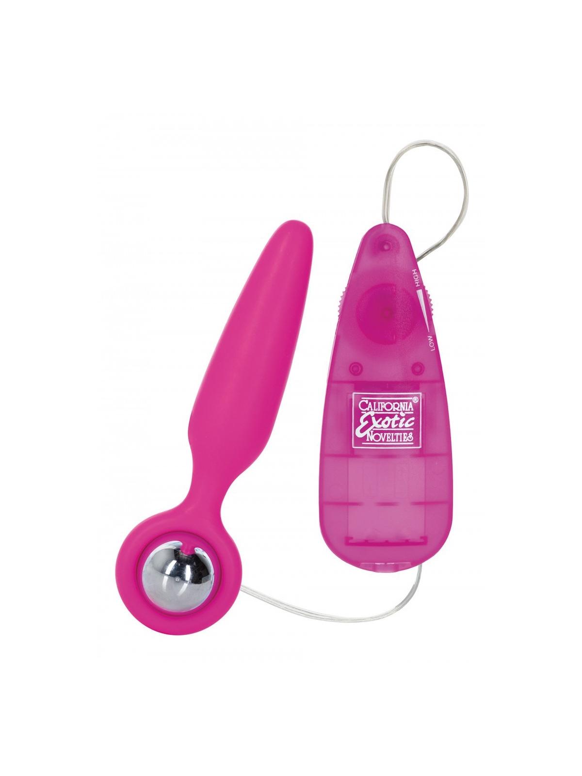 Vibratore Plug anale fallo con vibrazione butt Booty Call Booty Glider Rosa