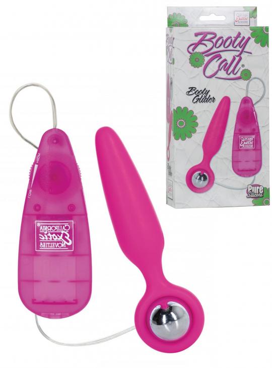 Vibratore Plug anale fallo con vibrazione butt Booty Call Booty Glider Rosa