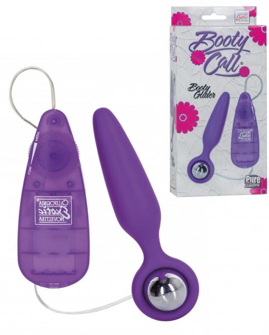 Vibratore Plug anale fallo con vibrazione butt Booty Call Booty Glider Viola