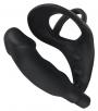 vibratore anale dildo con anello fallico indossabile plu vibrante fallo in silicone nero the black