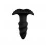 Vibratore anale stimolatore in silicone plug butt dildo falo vibrante nero mini screw