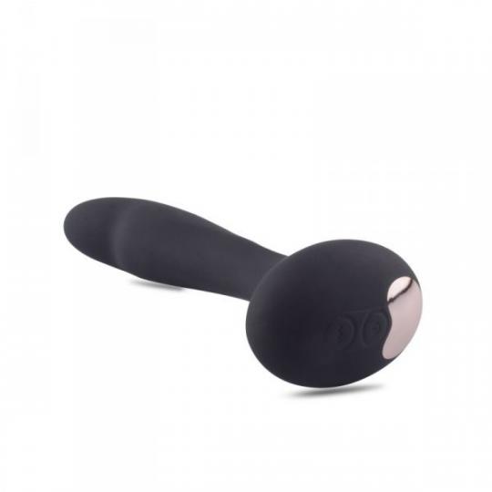 Vibratore anale dildo fallo vibrante ricaricabile in silicone nero con telecomando