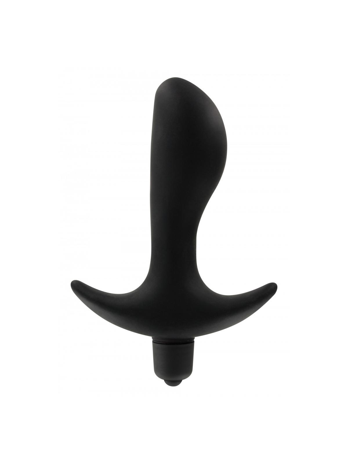 Vibratore plug anale in silicone fallo dildo vibrante nero morbido sex toys black