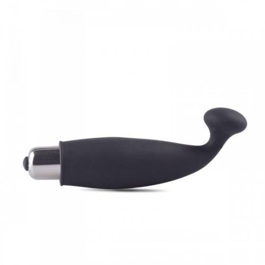 Vibratore nero in silicone stimolatore vaginale dildo fallo vibrante mini finger fan stalk