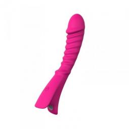 Vibratore realistico vaginale anale fallo dildo vibrante stimolatore ricaricabile rosa