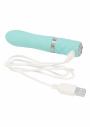 Vibratore vaginale stimolatore in silicone blu fallo vibrante mini ricaricabile