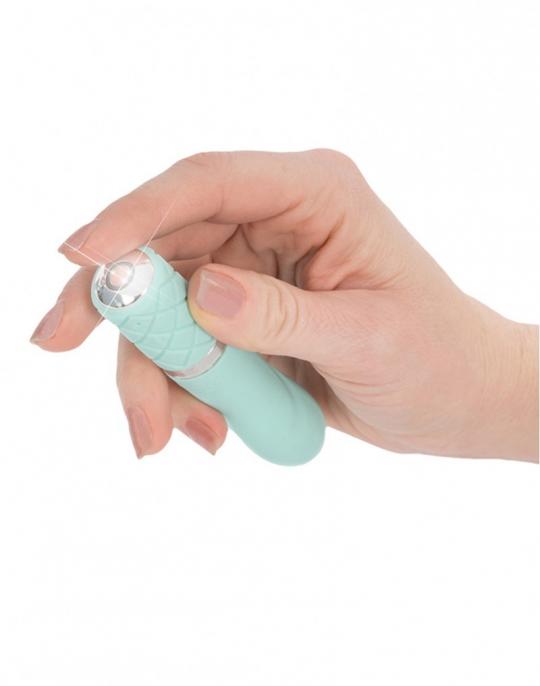 Vibratore vaginale stimolatore in silicone blu fallo vibrante mini ricaricabile