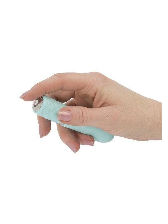 Vibratore vaginale stimolatore in silicone blu fallo vibrante mini ricaricabile