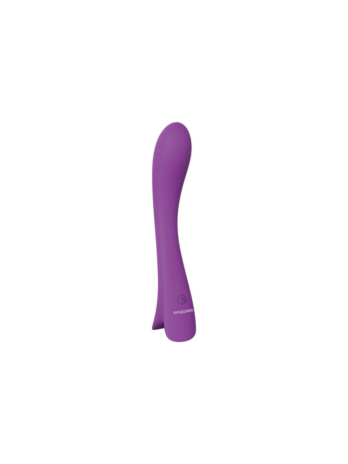 Vibratore ricaricabile vaginale in silicone massaggiatore stimolatore fallo dildo vibrante plot clit purple