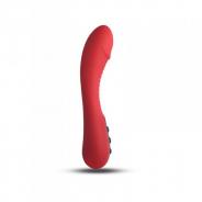 vibratore vaginale ricaricabile dildo fallo vibrante in silicone impermeabile rosso