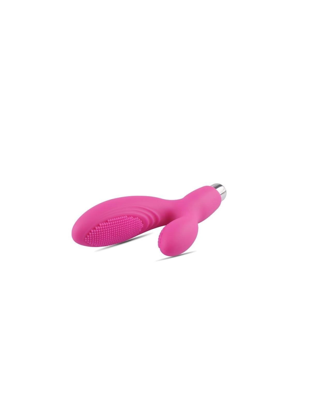 Vibratore doppio stimolatore clitoride fallo vaginale vibrante in silicone bold plus