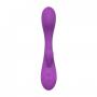 Vibratore doppio dildo rabbit vibrante impermeabile fallo realistico con stimolatore clitoride pink