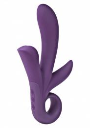 Vibratore doppio vaginale stimolatore clitoride in silicone dildo fallo vibrante