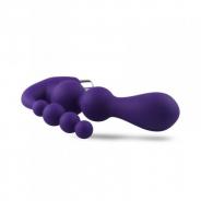 Vibratore doppio anale vaginale in silicone dildo fallo vibrante morbido sex toy