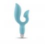 Vibratore doppio stimolatore vaginale anale in silicone fallo dildo vibrante clear blue dream